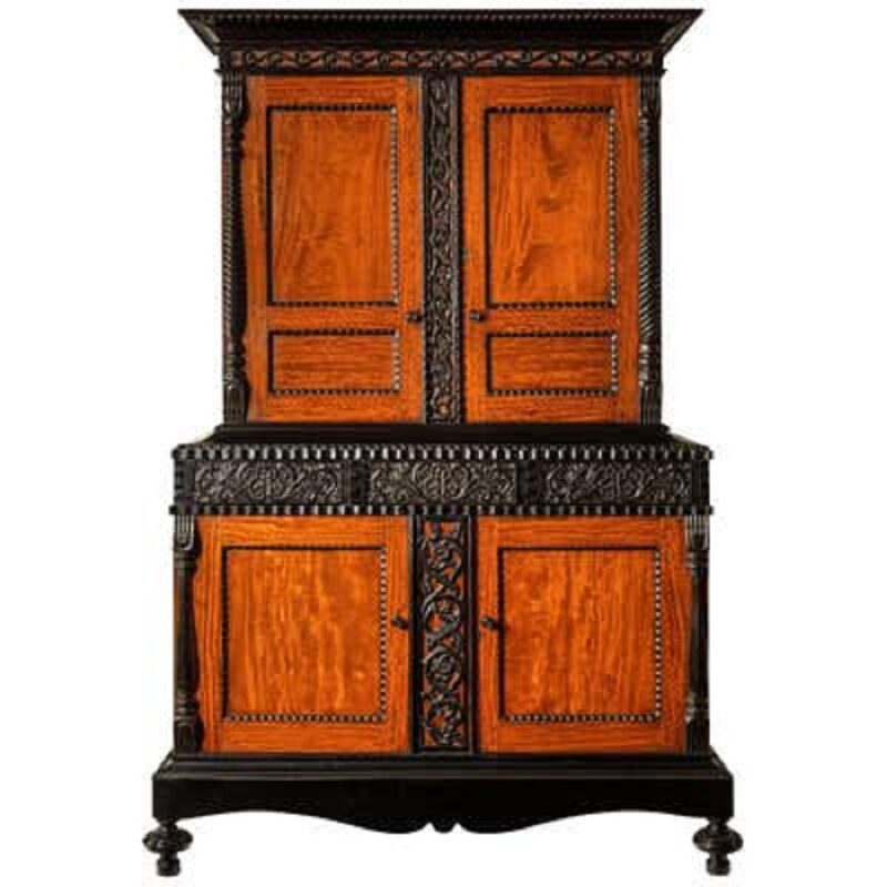 Indo-Dutch Satinwood and Ebony Cabinet